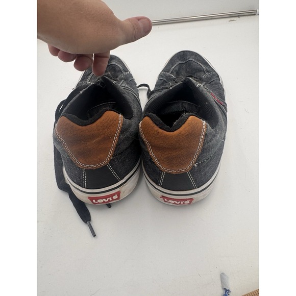 Levi's Other - Levis Shoes Mens Size 11 Black Denim Upper Low Top Sneakers Skater Grunge Goth
